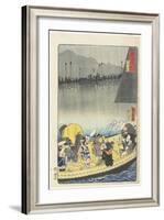 Returning Sails at Yabase in Zeze, April 1863-Toyohara Kunichika-Framed Giclee Print