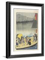 Returning Sails at Yabase in Zeze, April 1863-Toyohara Kunichika-Framed Giclee Print