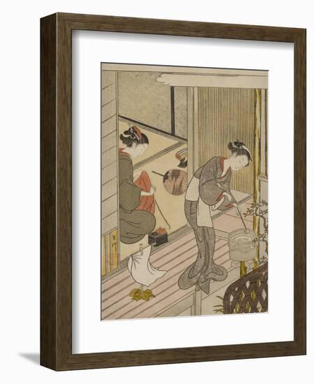 Returning Sails of the Towel Rack (Tenugui-Kake No Kihan), C.1766-Suzuki Harunobu-Framed Giclee Print