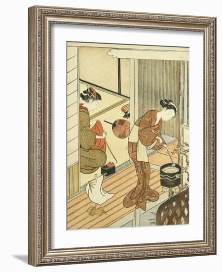 Returning Sails of the Towel Rack-Suzuki Harunobu-Framed Giclee Print