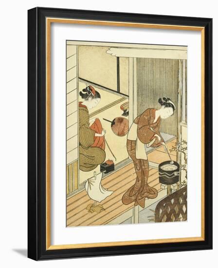 Returning Sails of the Towel Rack-Suzuki Harunobu-Framed Giclee Print