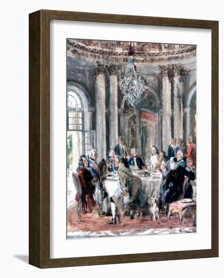 Reunion at the Mansion, 1849-Adolph Menzel-Framed Giclee Print