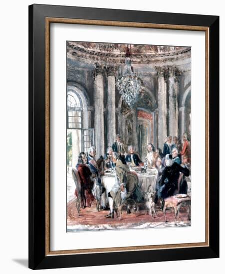 Reunion at the Mansion, 1849-Adolph Menzel-Framed Giclee Print