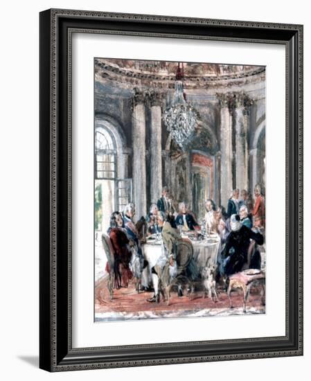 Reunion at the Mansion, 1849-Adolph Menzel-Framed Giclee Print