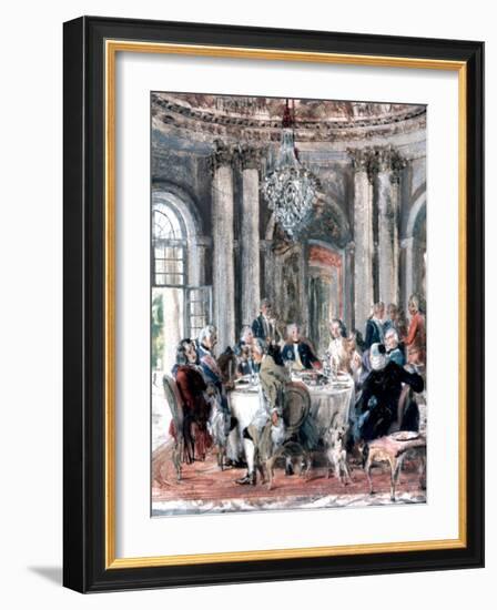 Reunion at the Mansion, 1849-Adolph Menzel-Framed Giclee Print