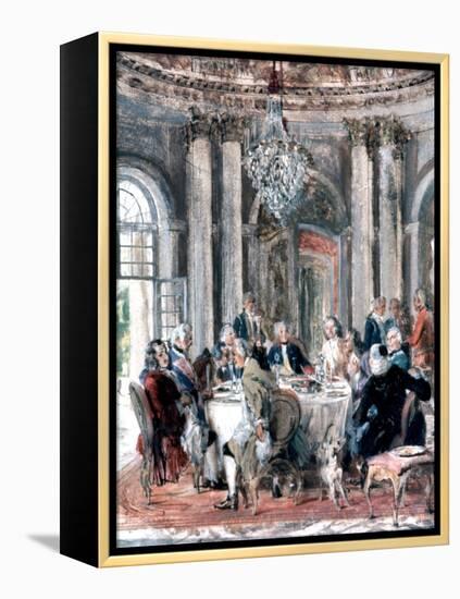 Reunion at the Mansion, 1849-Adolph Menzel-Framed Premier Image Canvas