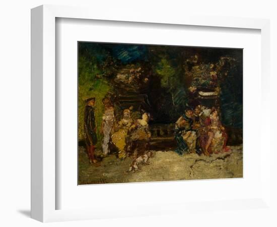 Réunion Dans Un Parc (Oil on Canvas)-Adolphe Joseph Thomas Monticelli-Framed Giclee Print