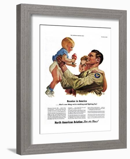 Reunion in America NAA Ad-null-Framed Art Print