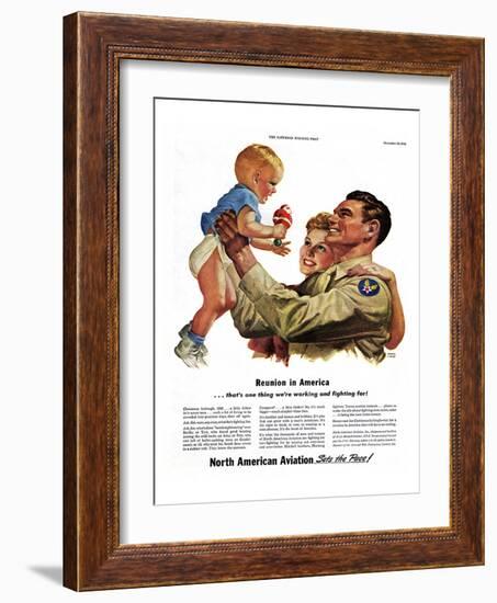 Reunion in America NAA Ad-null-Framed Art Print