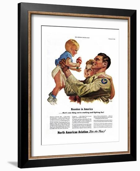 Reunion in America NAA Ad-null-Framed Art Print