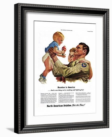 Reunion in America NAA Ad-null-Framed Art Print