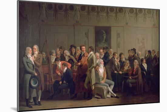 Reunion of Artists in the Studio of Isabey, 1798-Louis Leopold Boilly-Mounted Giclee Print