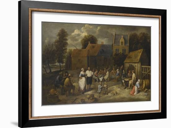 Réunion villageoise-Gillis Van Tilborch-Framed Giclee Print