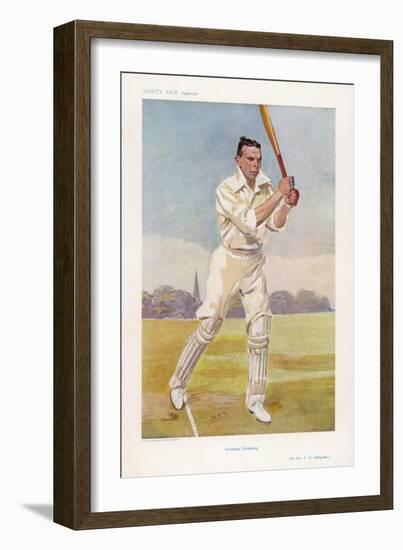 Rev Frank Hay Gillingham English Cricketer in Action-Spy (Leslie M. Ward)-Framed Art Print