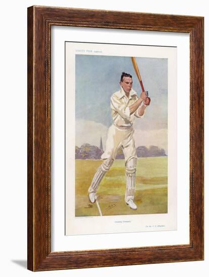 Rev Frank Hay Gillingham English Cricketer in Action-Spy (Leslie M. Ward)-Framed Art Print