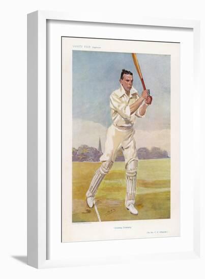 Rev Frank Hay Gillingham English Cricketer in Action-Spy (Leslie M. Ward)-Framed Art Print