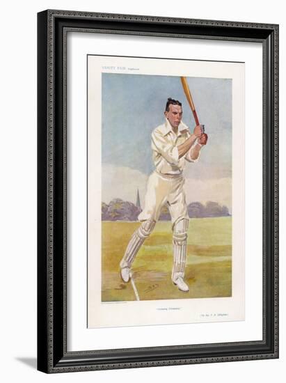 Rev Frank Hay Gillingham English Cricketer in Action-Spy (Leslie M. Ward)-Framed Art Print