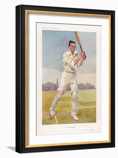 Rev Frank Hay Gillingham English Cricketer in Action-Spy (Leslie M. Ward)-Framed Art Print