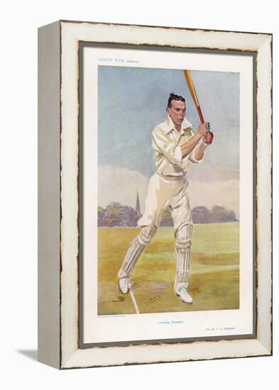 Rev Frank Hay Gillingham English Cricketer in Action-Spy (Leslie M. Ward)-Framed Stretched Canvas