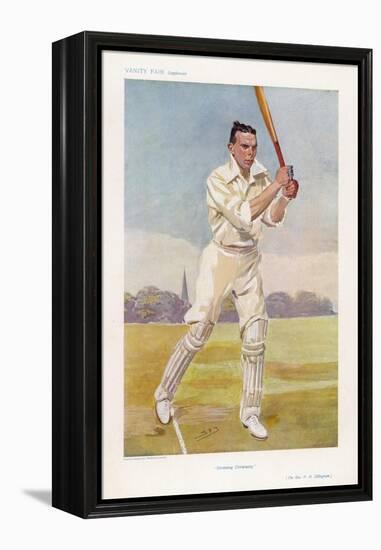 Rev Frank Hay Gillingham English Cricketer in Action-Spy (Leslie M. Ward)-Framed Stretched Canvas