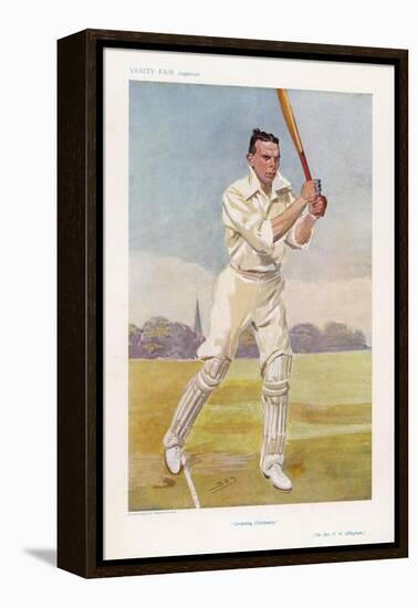 Rev Frank Hay Gillingham English Cricketer in Action-Spy (Leslie M. Ward)-Framed Stretched Canvas