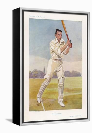 Rev Frank Hay Gillingham English Cricketer in Action-Spy (Leslie M. Ward)-Framed Stretched Canvas