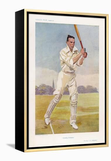 Rev Frank Hay Gillingham English Cricketer in Action-Spy (Leslie M. Ward)-Framed Stretched Canvas