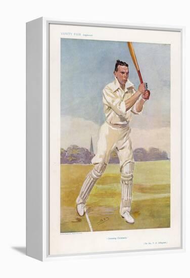 Rev Frank Hay Gillingham English Cricketer in Action-Spy (Leslie M. Ward)-Framed Stretched Canvas