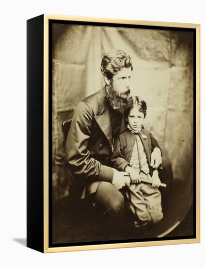 Rev. James Langton Clark and Son Charles (Robin), 1864-Lewis Carroll-Framed Premier Image Canvas