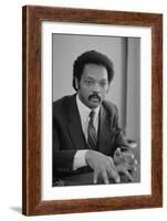 Rev. Jesse Jackson, 1983-Warren K. Leffler-Framed Photographic Print