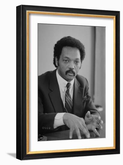 Rev. Jesse Jackson, 1983-Warren K. Leffler-Framed Photographic Print