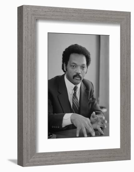 Rev. Jesse Jackson, 1983-Warren K. Leffler-Framed Photographic Print