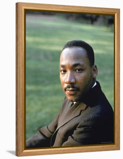 Rev. Martin Luther King, at Atlanta University for SCLC Sponsored Student Conf-Howard Sochurek-Framed Premier Image Canvas