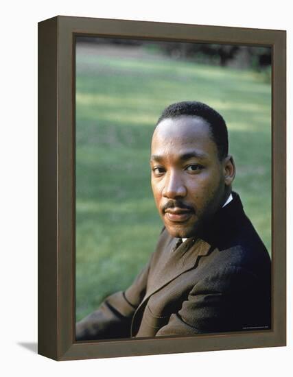 Rev. Martin Luther King, at Atlanta University for SCLC Sponsored Student Conf-Howard Sochurek-Framed Premier Image Canvas