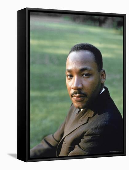 Rev. Martin Luther King, at Atlanta University for SCLC Sponsored Student Conf-Howard Sochurek-Framed Premier Image Canvas