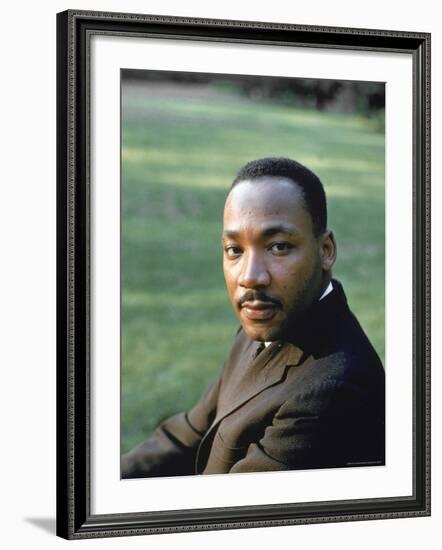 Rev. Martin Luther King, at Atlanta University for SCLC Sponsored Student Conf-Howard Sochurek-Framed Premium Photographic Print