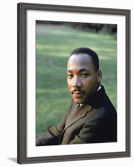 Rev. Martin Luther King, at Atlanta University for SCLC Sponsored Student Conf-Howard Sochurek-Framed Premium Photographic Print