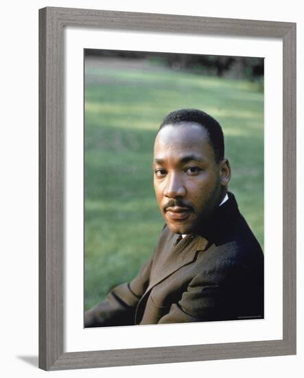 Rev. Martin Luther King, at Atlanta University for SCLC Sponsored Student Conf-Howard Sochurek-Framed Premium Photographic Print