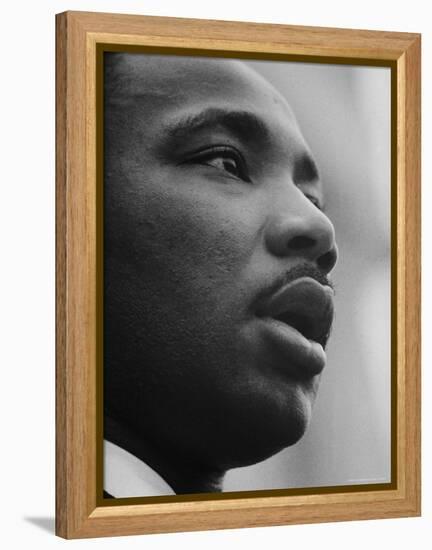 Rev. Martin Luther King Jr. Speaking at 'Prayer Pilgrimage for Freedom' at Lincoln Memorial-Paul Schutzer-Framed Premier Image Canvas