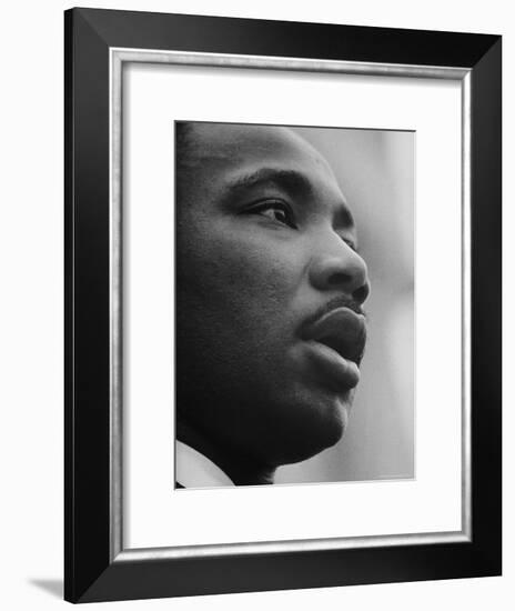 Rev. Martin Luther King Jr. Speaking at 'Prayer Pilgrimage for Freedom' at Lincoln Memorial-Paul Schutzer-Framed Premium Photographic Print