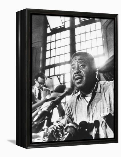 Rev. Ralph Abernathy, Leader of the 'Poor Peoples Campaign' Held a Press Conference from Jail-null-Framed Stretched Canvas