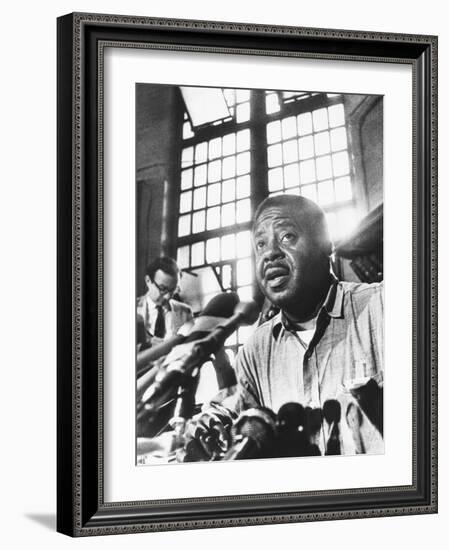 Rev. Ralph Abernathy, Leader of the 'Poor Peoples Campaign' Held a Press Conference from Jail-null-Framed Premium Photographic Print