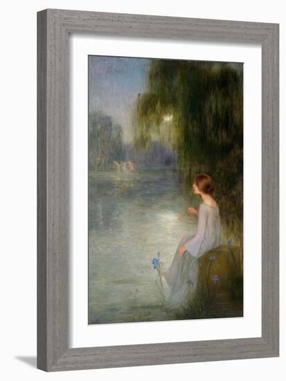 Reve - Dream - Peinture De Joan Brull (1863-1912) - C. 1905 - Oil on Canvas - Symbolisme - 200X141-Joan Brull-Framed Giclee Print