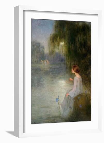 Reve - Dream - Peinture De Joan Brull (1863-1912) - C. 1905 - Oil on Canvas - Symbolisme - 200X141-Joan Brull-Framed Giclee Print