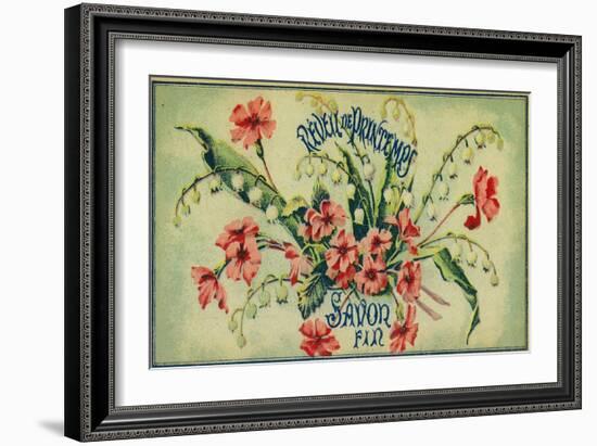 Reveil De Printemps Soap Label - Paris, France-Lantern Press-Framed Art Print