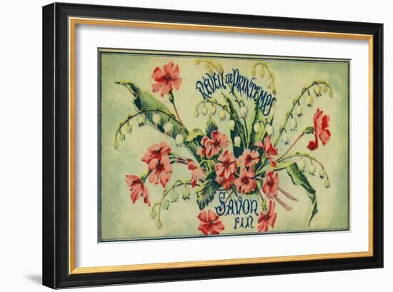 Reveil De Printemps Soap Label - Paris, France-Lantern Press-Framed Art Print