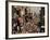 Revelers Pack the French Quarter's Famous Bourbon Street During the Annual Mardi Gras Celebration-null-Framed Photographic Print