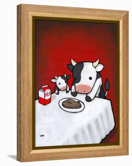 Revenge Is a Dish (Cow)-Luke Chueh-Framed Stretched Canvas