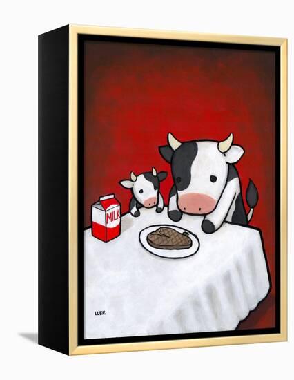 Revenge Is a Dish (Cow)-Luke Chueh-Framed Stretched Canvas