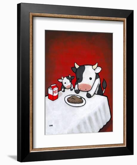 Revenge Is a Dish (Cow)-Luke Chueh-Framed Premium Giclee Print